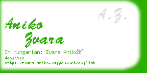 aniko zvara business card